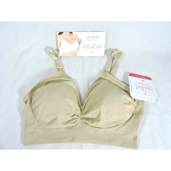 Isabel Maternity Seamless Drop Cup Nursing Beige Size M 34D/DD 36A/B/C/D NWT NEW - Picture 1 of 7